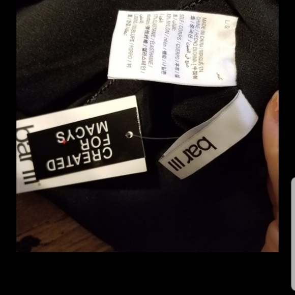 BAR III Smocking Solids Plunge Swimsuit SZ S NWT - Picture 7 of 7